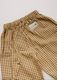 Claude and Co Emerson Ochre Gingham Trouser