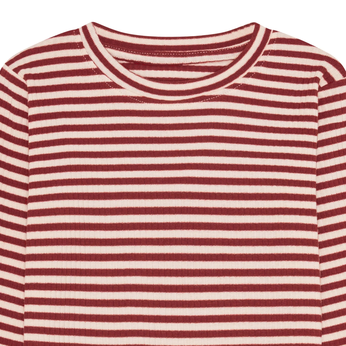 Okker Gokker  rib bluse - red stripe