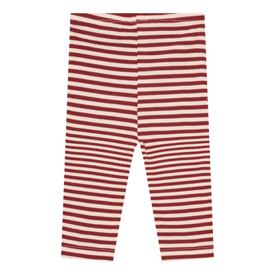 Okker Gokker  rib leggings - red stripe Lava Falls