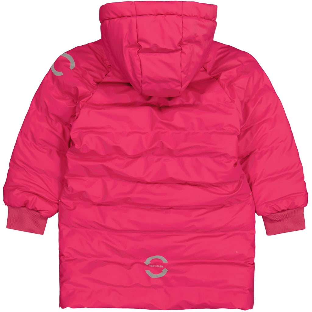 PU Puffer Frakke - Fuchsia Red