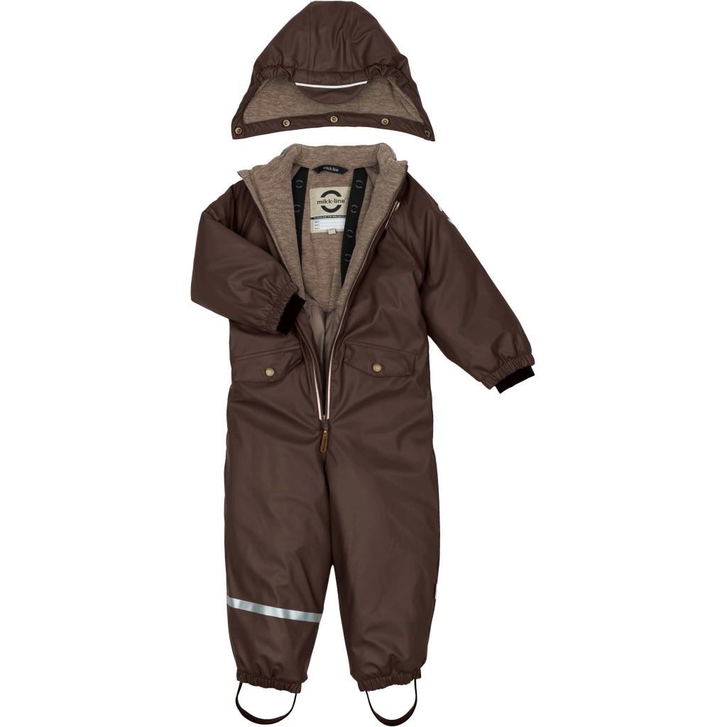 Miikline PU Snow Suit 2 Zip Recycled French Roast