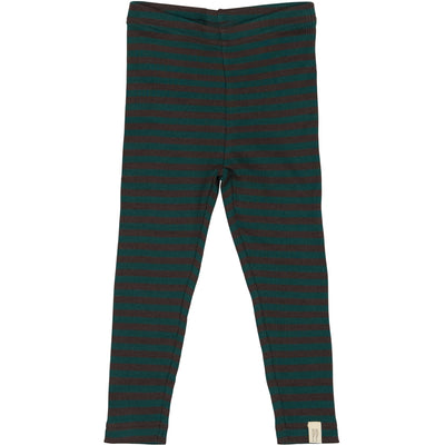 Petit Piao Leggings - Rib - Modal - Dark Sea/Coffe Bean