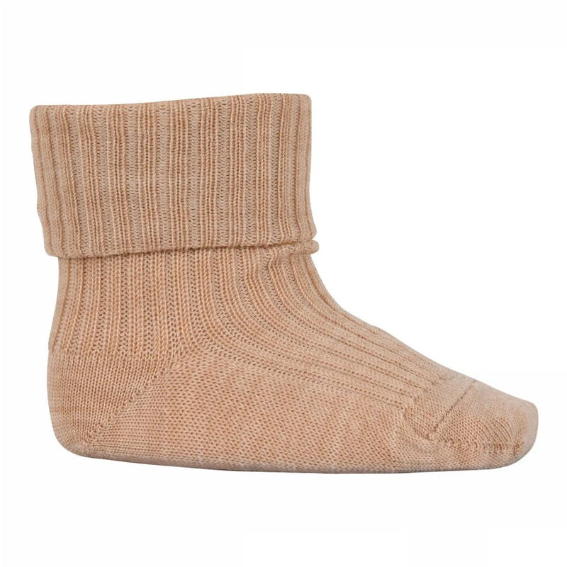 MPkids Wool rib baby socks Camel Melange.