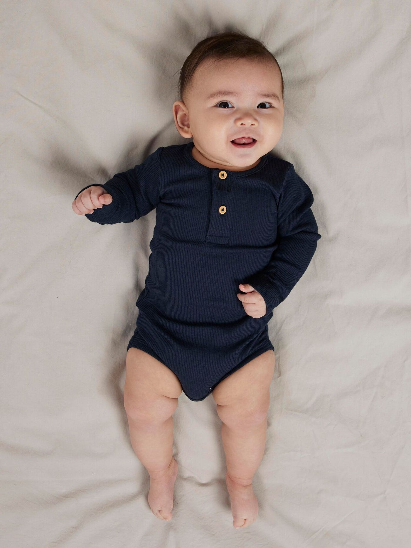 NAME IT BABY LANGÆRMET RIBSTRIKKET BODYSTOCKING  Dark Sapphire