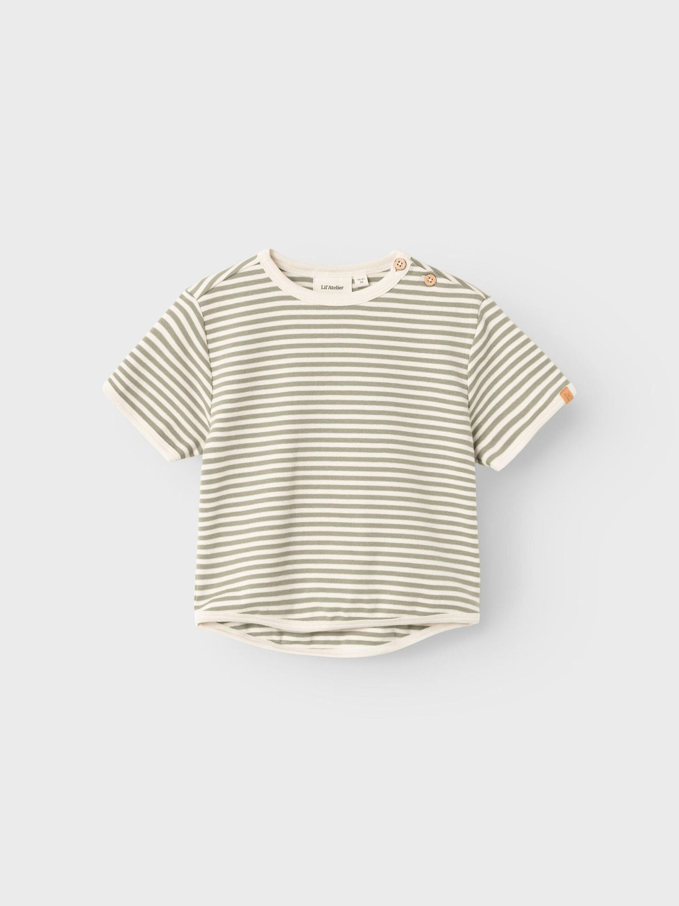 LIL' ATELIER MINI  LOOSE FIT T-SHIRT.  MOSS GRAY