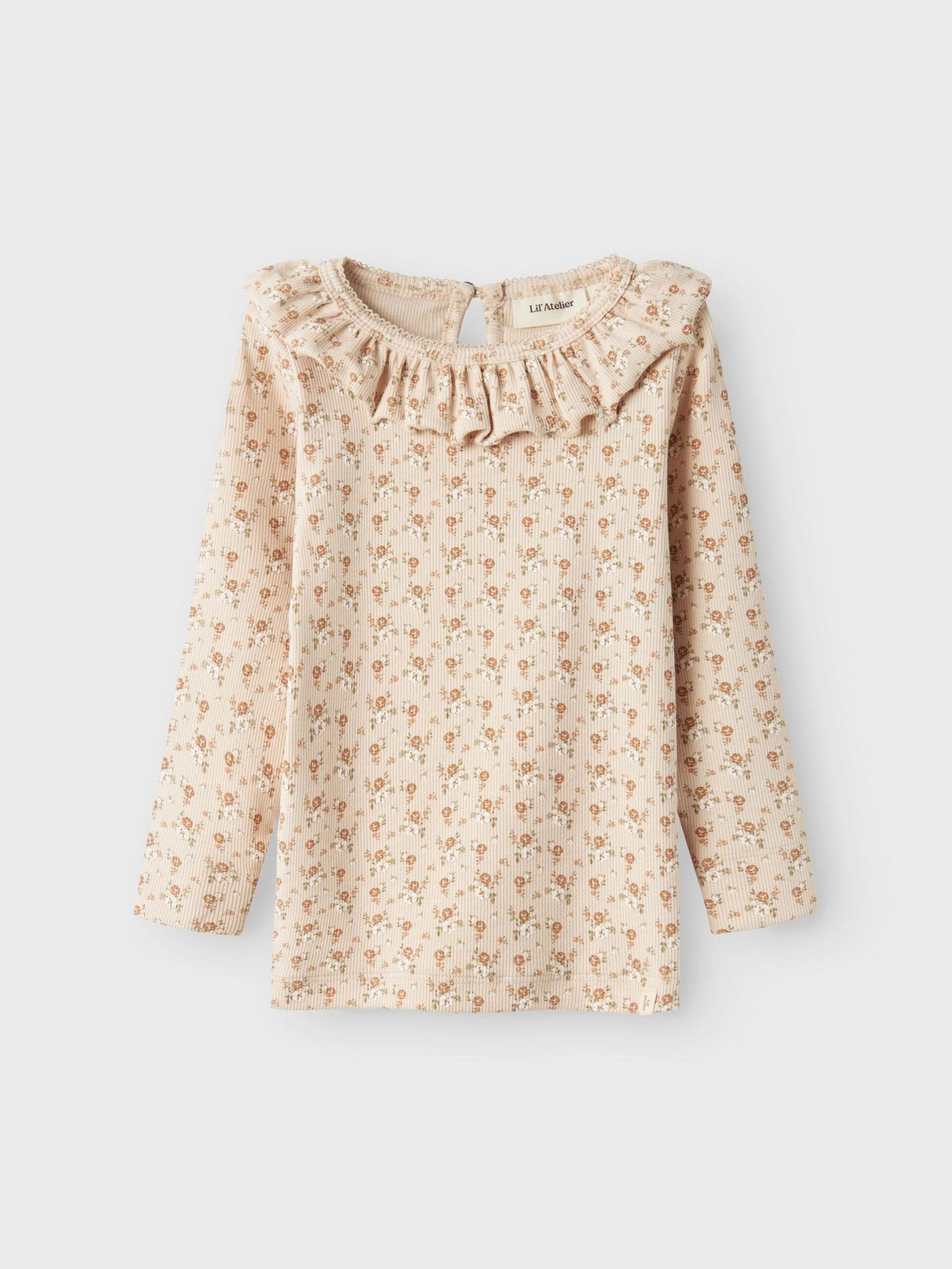 LIL' ATELIER MINI  SLIM FIT TOP MED LANGE ÆRMER  SHEER BLISS