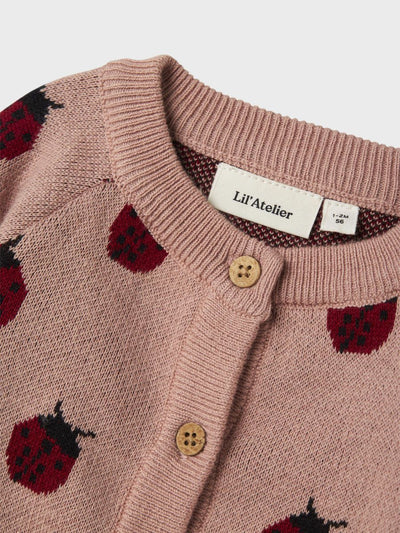Lil' Atelier REGULAR FIT STRIKKET CARDIGAN  Misty Rose