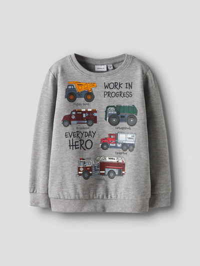 name it mini ØKOLOGISK BOMULD SWEATSHIRT  Grey Melange
