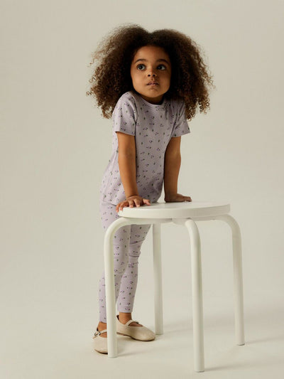 name it mini PRINTET LEGGINGS Misty Lilac