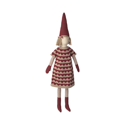 Maileg Nisse, Str. 5, Pige - Strikket kjole