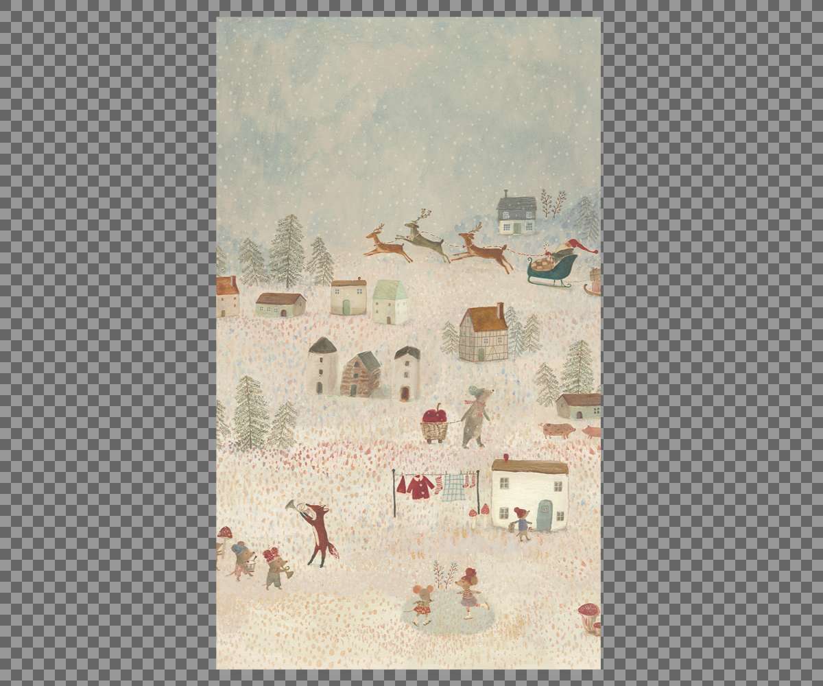 Maileg Gavepapir, 10 m - Santa is coming