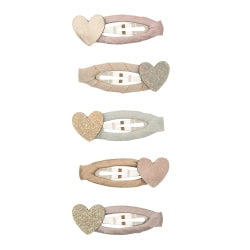 Mimi & Lula - 5 hårspænder - Mini Heart Shimmer Enchanted