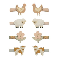 Mimi & Lula - 8 hårclips - Mini Farm Animal Enchanted