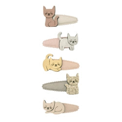 Mimi & Lula - 5 hårspænder - Mini Kitty Cat