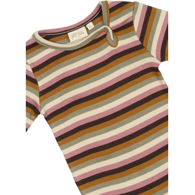 Petit Piao Body L/S Modal Multi Striped Nostalgic rose multi stripe.