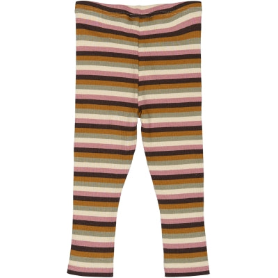 Petit piao  Legging Modal Nostalgic rose multi stripe