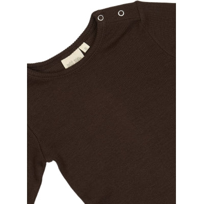 Petit piao  T-shirt L/S Modal Coffee Bean
