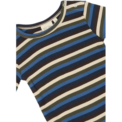 Petit piao  Body L/S Modal True navy multistripe