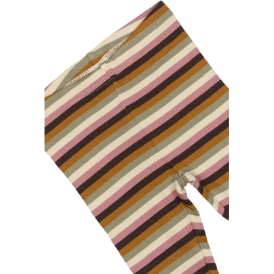 Petit piao  Legging Modal Nostalgic rose multi stripe