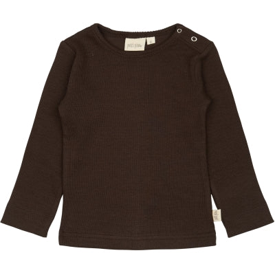 Petit piao  T-shirt L/S Modal Coffee Bean