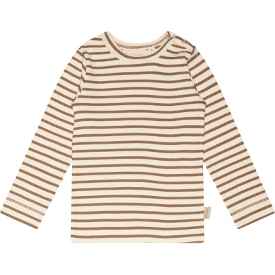 T-shirt L/S Modal  Walnut Brown.