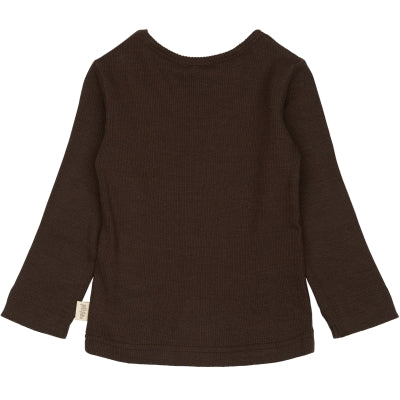 Petit piao  T-shirt L/S Modal Coffee Bean