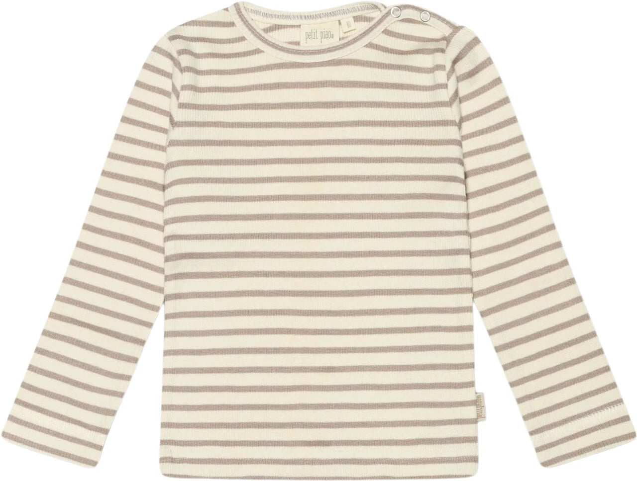 Petit piao T-shirt L/S Modal Simply Taupe.