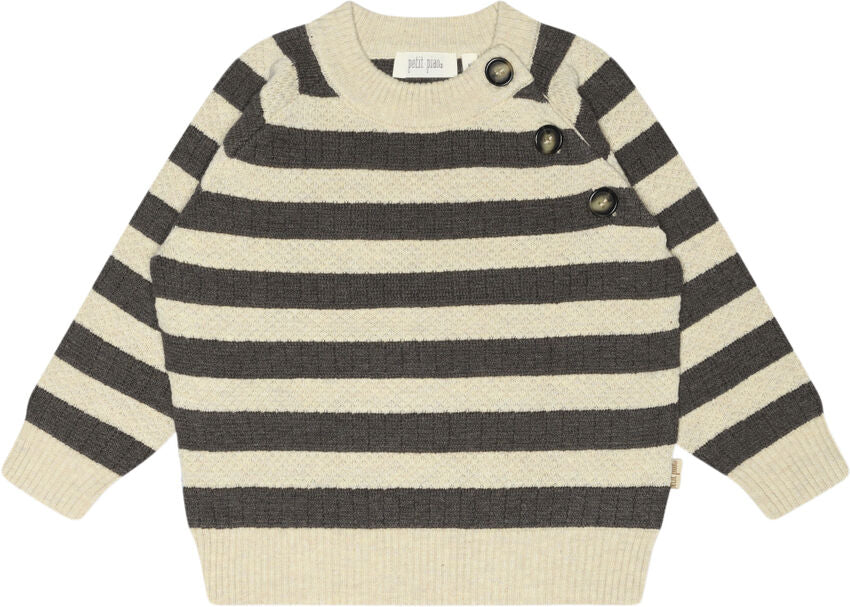 PETIT PIAO O-Neck Knit Light Sweater