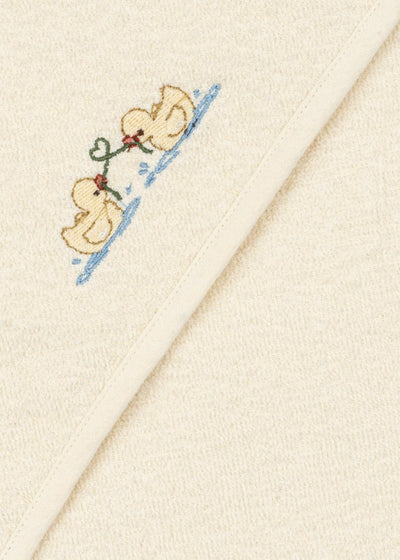 Konges Sløjd Fanga Fontana Figo Babyhåndklæde 75x75 cm, Antique White