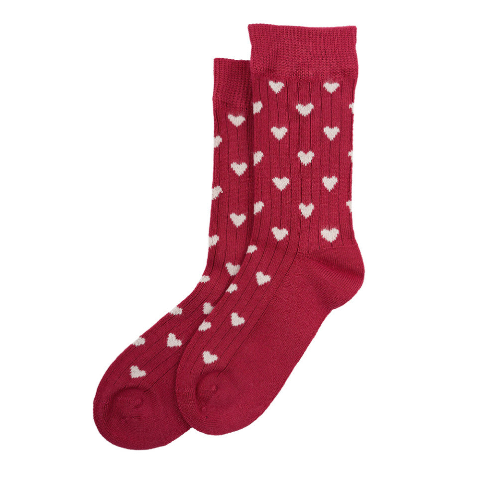 MiniPop® Bamboo Heart Socks Bright Red