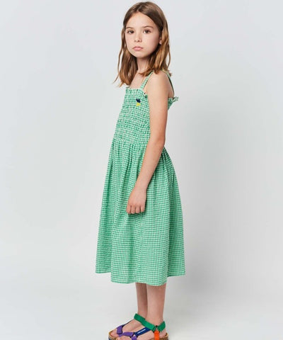 Green Vichy strap dress