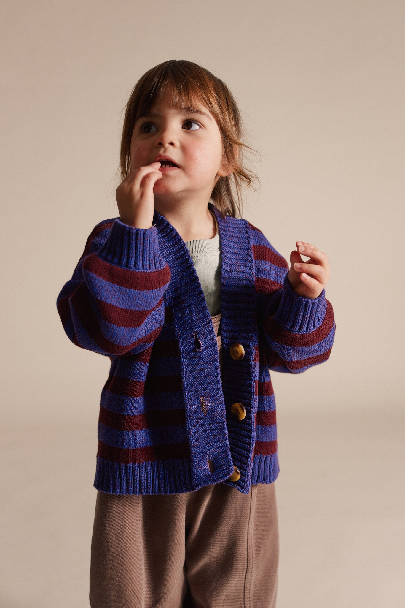 Claude & Co Eben Purple Stripe Cardigan