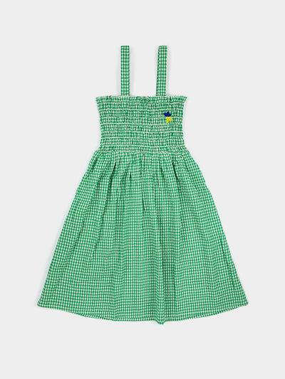 Green Vichy strap dress