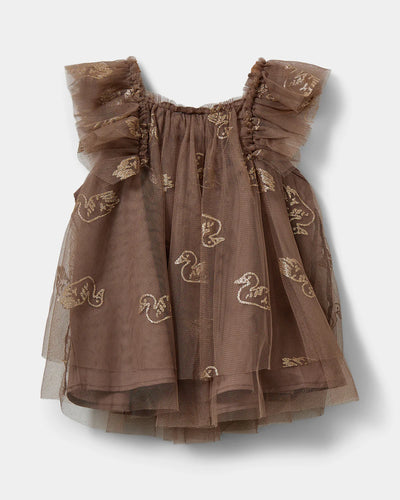 Sofie Schnoor BLOSSOMSB KJOLE - Brown