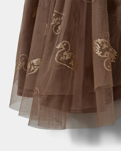 Sofie Schnoor BLOSSOMSB KJOLE - Brown