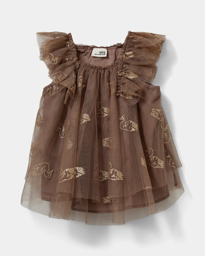 Sofie Schnoor BLOSSOMSB KJOLE - Brown