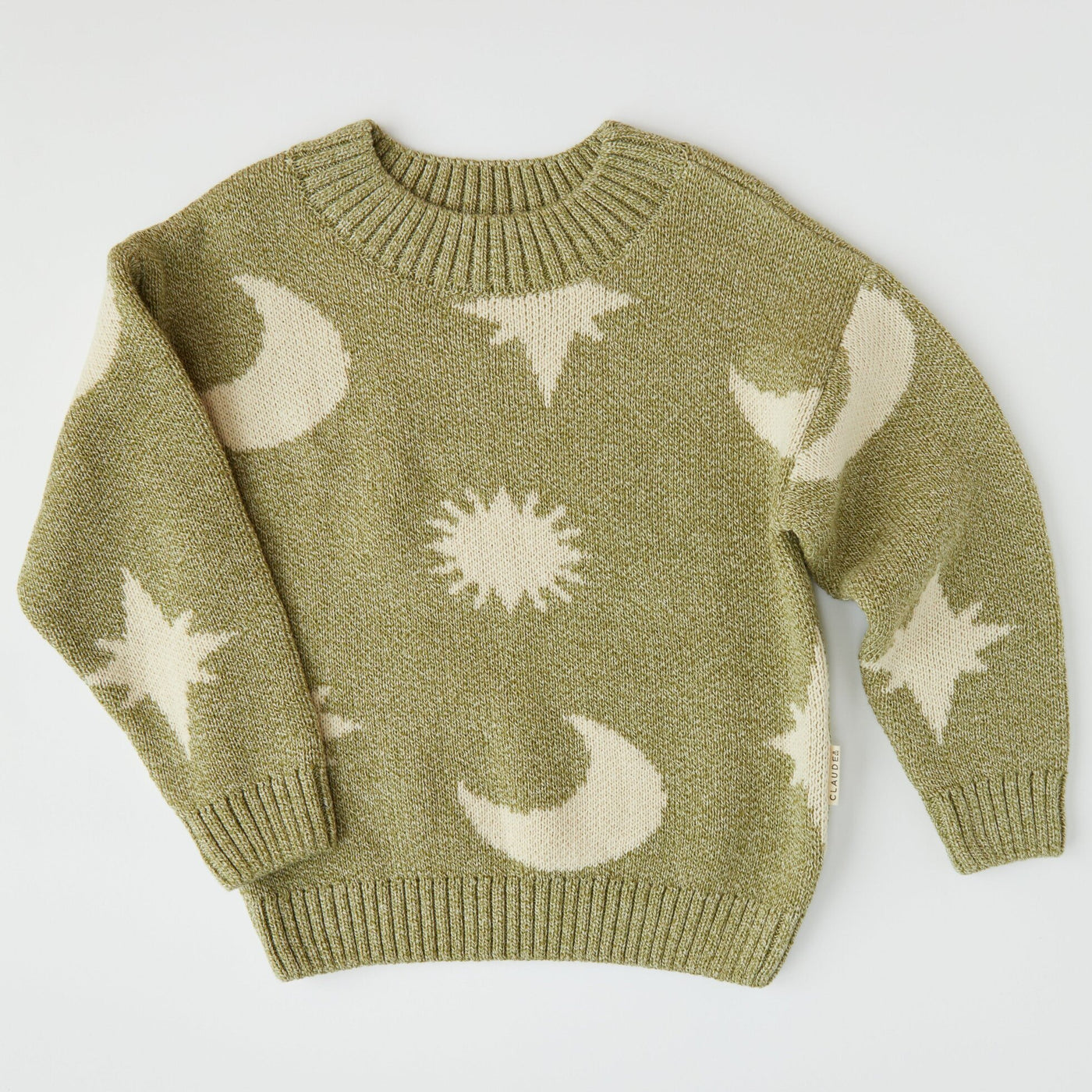 Claude and Co Cozmo Matcha Moon & Stars Sweater