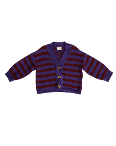 Claude & Co Eben Purple Stripe Cardigan