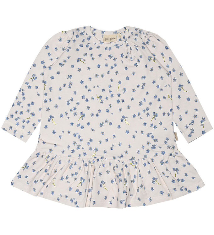 Petit piao  Dress L/S Gather Forget Me Not