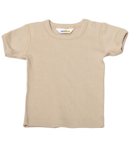 JOHA  Organic rib t-shirt Beige