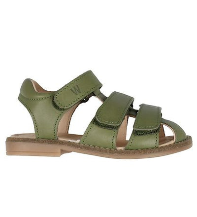 Addison leather sandal - heather green