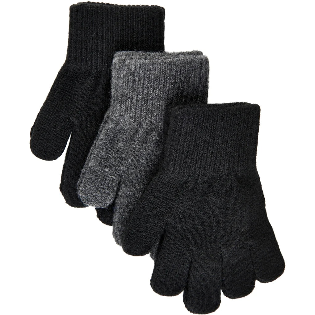 MAGIC Strik Handsker 3-Pak - Black-Antrazite-Black