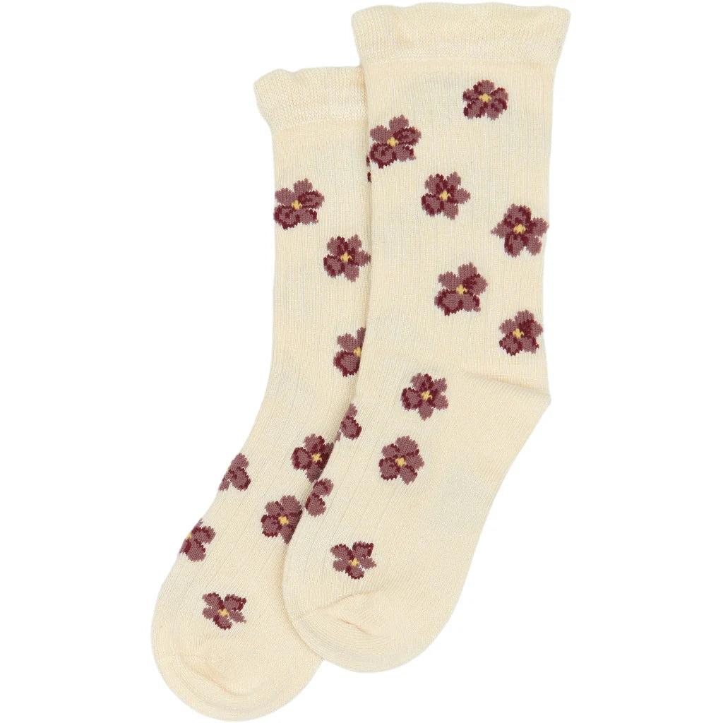 MiniPop® Bamboo Motif Socks - Autumn Anemone