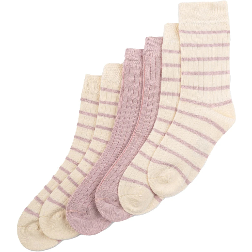 MiniPop® Noos Bamboo Socks 3 Pcs - Rose