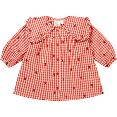 Molly LS Dress - Berry Gingham