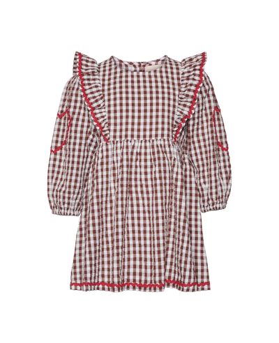 Sissel Edelbo Nanette MINI Dress Brown Checks