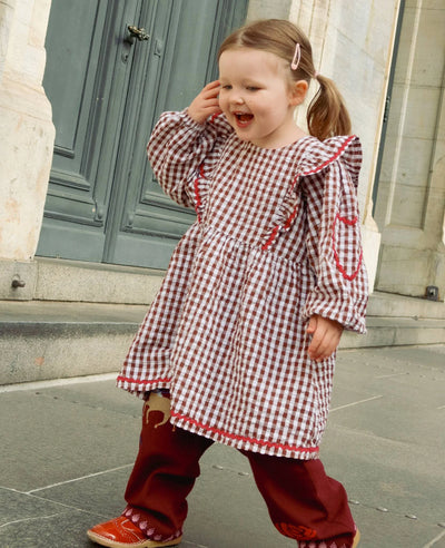 Sissel Edelbo Nanette MINI Dress Brown Checks