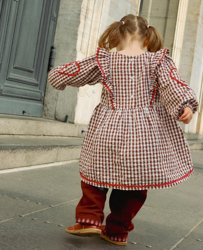 Sissel Edelbo Nanette MINI Dress Brown Checks