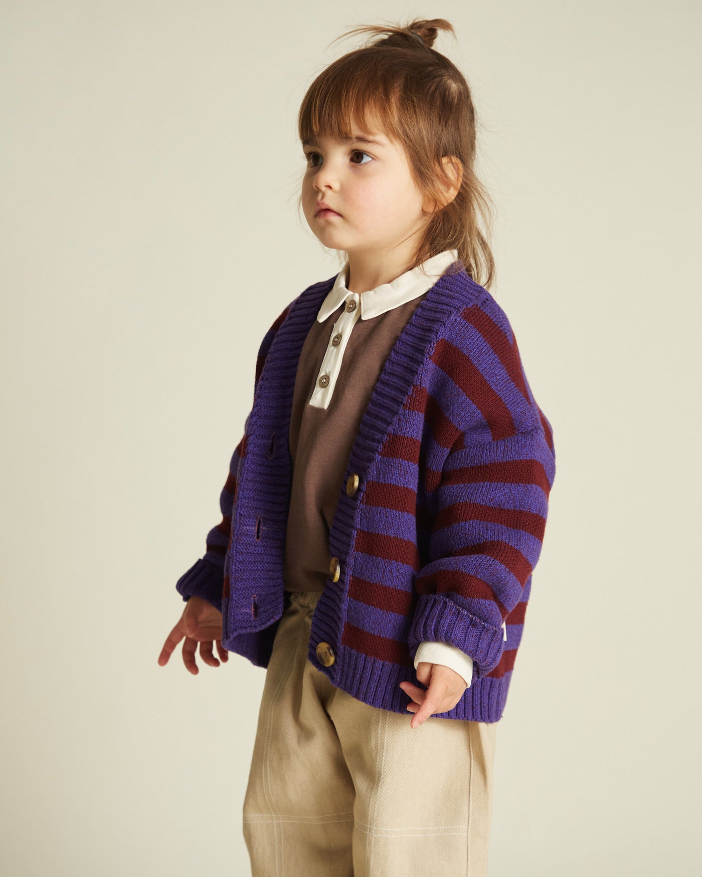 Claude & Co Eben Purple Stripe Cardigan