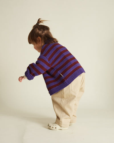 Claude & Co Eben Purple Stripe Cardigan